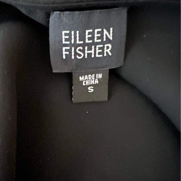 Eileen Fisher Black Silk Midi Dress - Picture 6 of 7